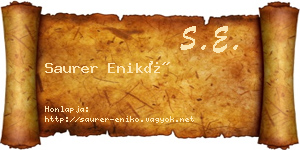 Saurer Enikő névjegykártya